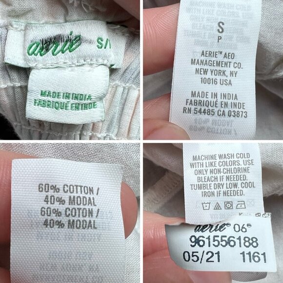 Aerie Tiered Plaid Mini Skirt Cotton Modal Blend Size Small - Picture 2 of 8